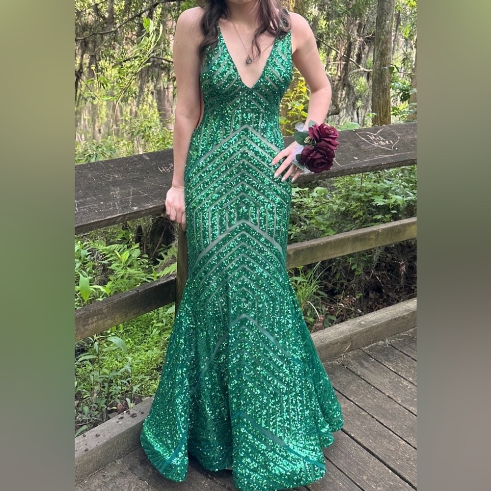 Jovani sz 2 24097 Emerald Prom Pageant dress